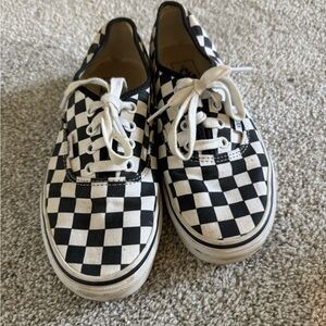 Vans Black and White Checkered Slip-Ons